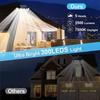 5 Heads Solar 300 LED Light Outdoor Motion Sensor Waterproof Wide-angle Illumination Wall Lamp Garden Courtyard Street Lights