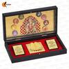 24K Gold Plated Religious Frame Photo Frame with Charan Paduka Return Gifts for Home Puja Office (NAV DURGA)