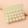 12 Pairs Attractive Elegant Faux Pearl All-match Ear Stud for Party