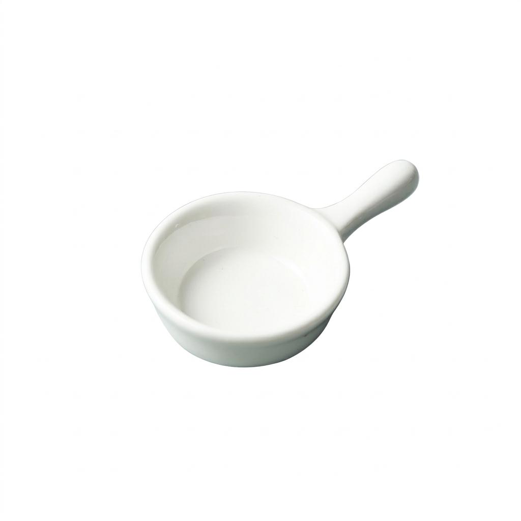 Japanese Style Ceramic Sauce Dish Mini Handle Design For Home Dipping Sauce White Sauce Dish