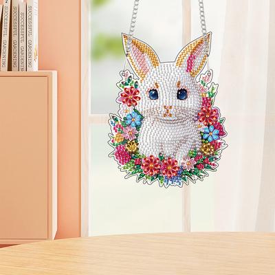 Special Shape Easter Bunny Gnome Rhinestone Diamond Art Pendants DIY Diamond Art Pendant Kit Diamond Painting Hanging Pendant