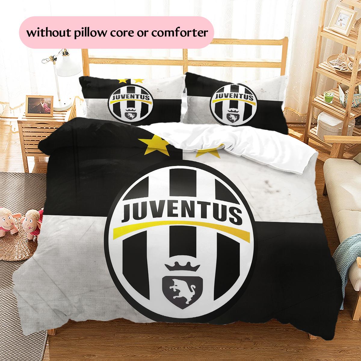 

Juventus FC Pattern Bedding Home Decoration Birthday Gift (1 * duvet cover + 2 * pillowcase, without core) 135x200cm