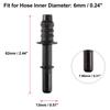 uxcell 2pcs Car Fuel Hose Pipe Quick Disconnect Adapter Connector Push On EFI Fitting 7.89mm-ID6 Plastic Height 62mm