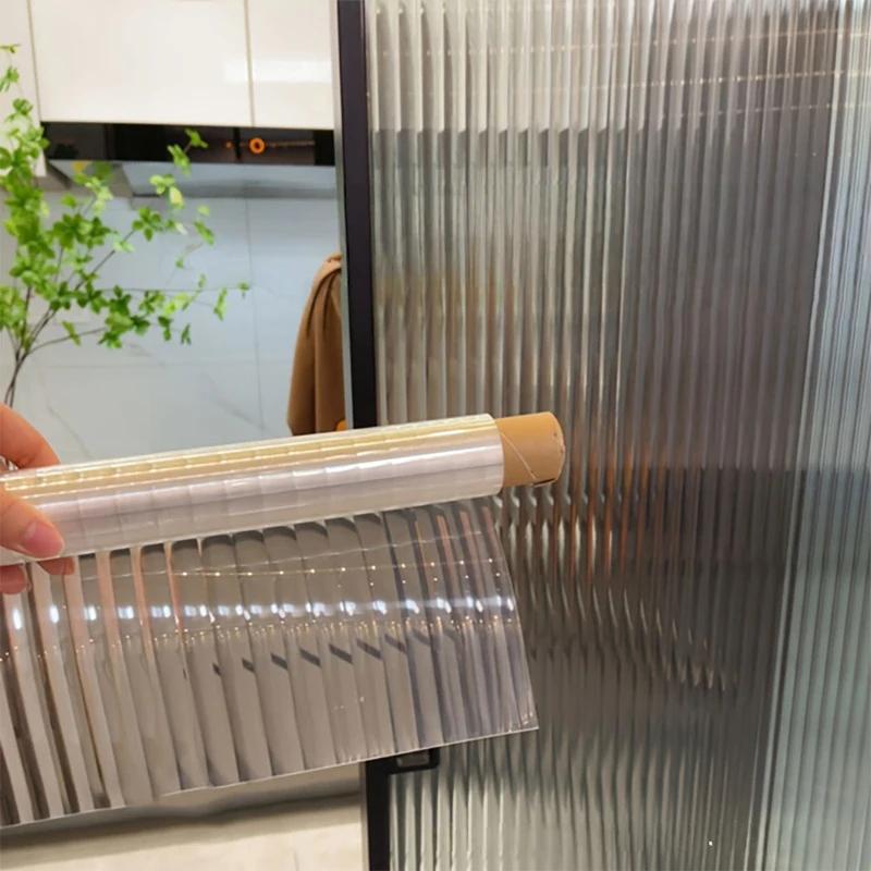 3D Self-adhesive Glass Film Translucent Kitchen Sliding Doors Decor Windows Cabinets Stickers Partitions Frosted Anti Perspect