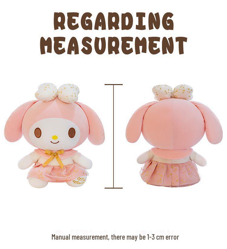 Large Cute Kuromi and My Melody Sanrio Plush Dolls - Ideal Birthday Gift for Girls