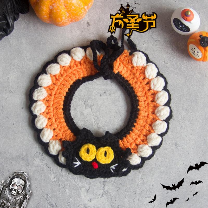 Halloween Cat Costume Collar Dog Clothing Pet Scarf Collar Cat Halloween Party Costume Cute Cat Scarf Halloween Decoration