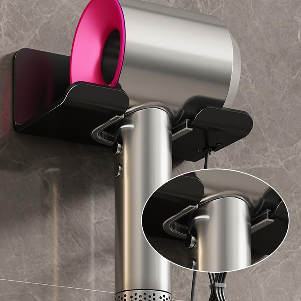 Dryer Organizer Space Saving Wall-Mounted Hair Dryer Holder Hook Storage Bracket Storage Shelves