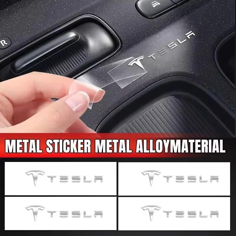 Autoaufkleber Tesla 3D Metall Auto Kreative Aufkleber Wasserdicht Schmutzabweisend Aufkleber Für Tesla Model 3 Model S X Model Y Roadster Spac