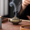 Antique Double-Eared Openwork Incense Burner with Exquisite Pattern