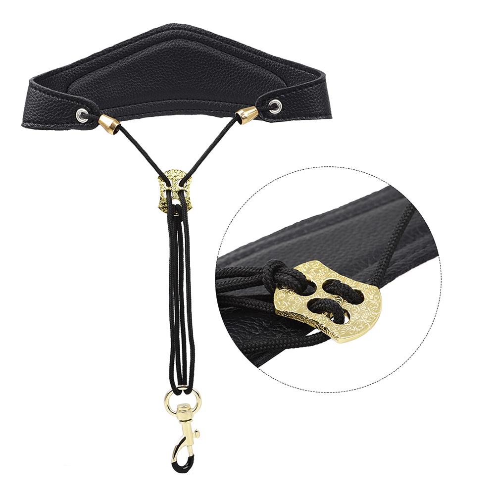 Saxophone PU Leather Shoulder Strap Soft Neck Strap Padded for Sax