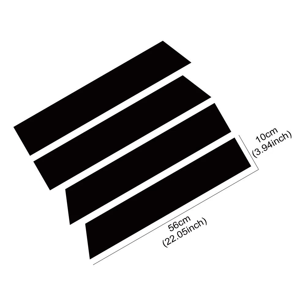 4PCS Car Side Wheel Eyebrow Fender Stripe Stickers Vinyl Decals For Ford Mustang GT S550 Car Body Decoration Decals Accessories