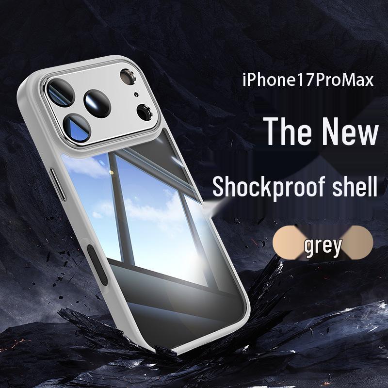 

Apple 17 ProMax Metal Armor Phone Case with iPhone 16 Full Coverage Lens Film & Soft Anti-Fall Protection iPhone 15 Pro Max сірий колір