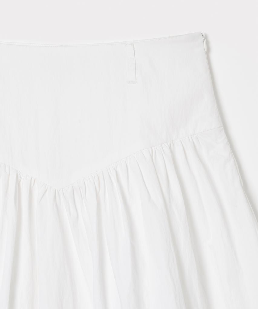 Milo Woman String Balloon Midi Skirt [White]