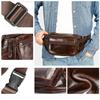 Kuskinn Herreveske Mobiltelefon Midjeveske Ekte Lær Crossbody-veske Multifunksjonell Sportslig og Casual Crossbody Brystveske