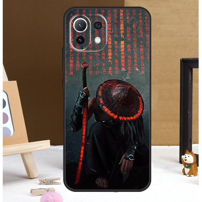 Japan Samurai Ninja Case For POCO M6 X3 X5 X6 Pro F3 F5 M5s Cover For Xiaomi 13T 12T 11T 14 Pro 12 13 Lite Case