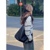 IELGY women's large-capacity bag, simple soft leather shoulder armpit bag, retro commuter oblique span mother and child bag