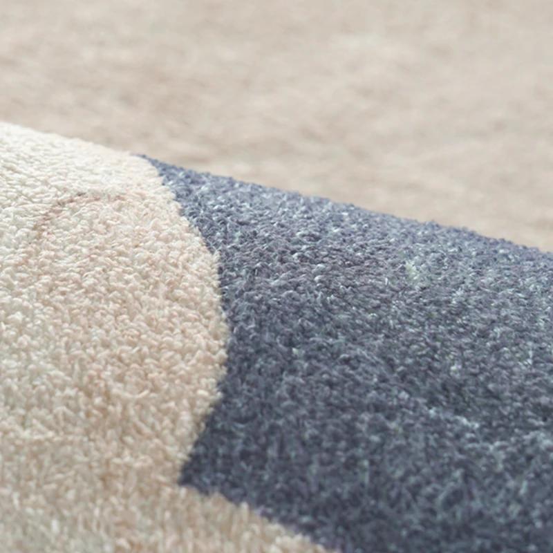 Nordic Abstraction Round Plush Rugs for Bedroom Decor Carpet for Living Room Soft Area Rug Home Thicken Carpet Fluffy Floor Mats