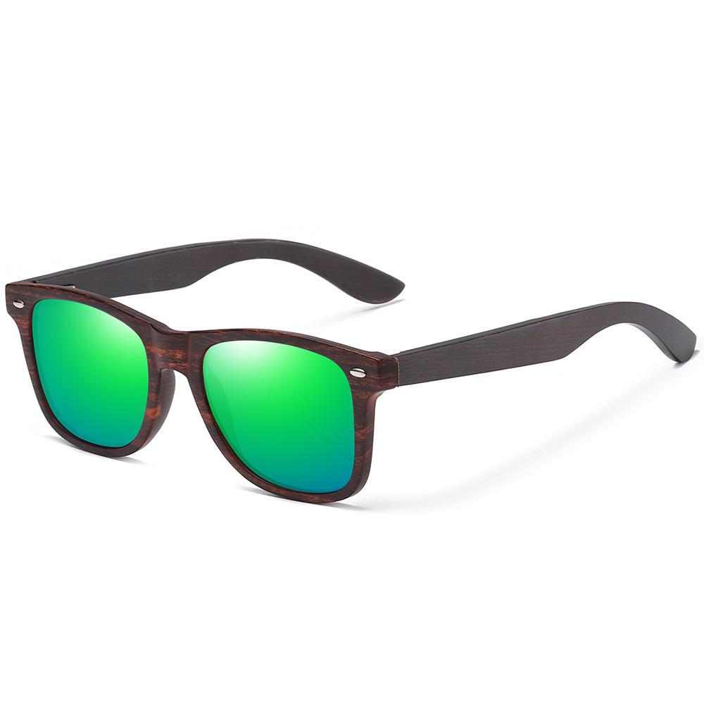 New Fashion Bamboo Wood Vintage Square Sunglasses Men Women Wooden Driving Uv400 Eyewear Luxury Brand Designer Sun Glasses