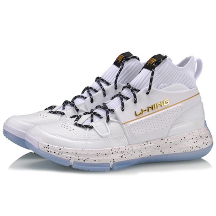 Li Ning 937 Rebirth Textile, Synthetic Leather Slip Resistant Abrasion Resistant High top Vintage Basketball Shoes AGBQ027-2