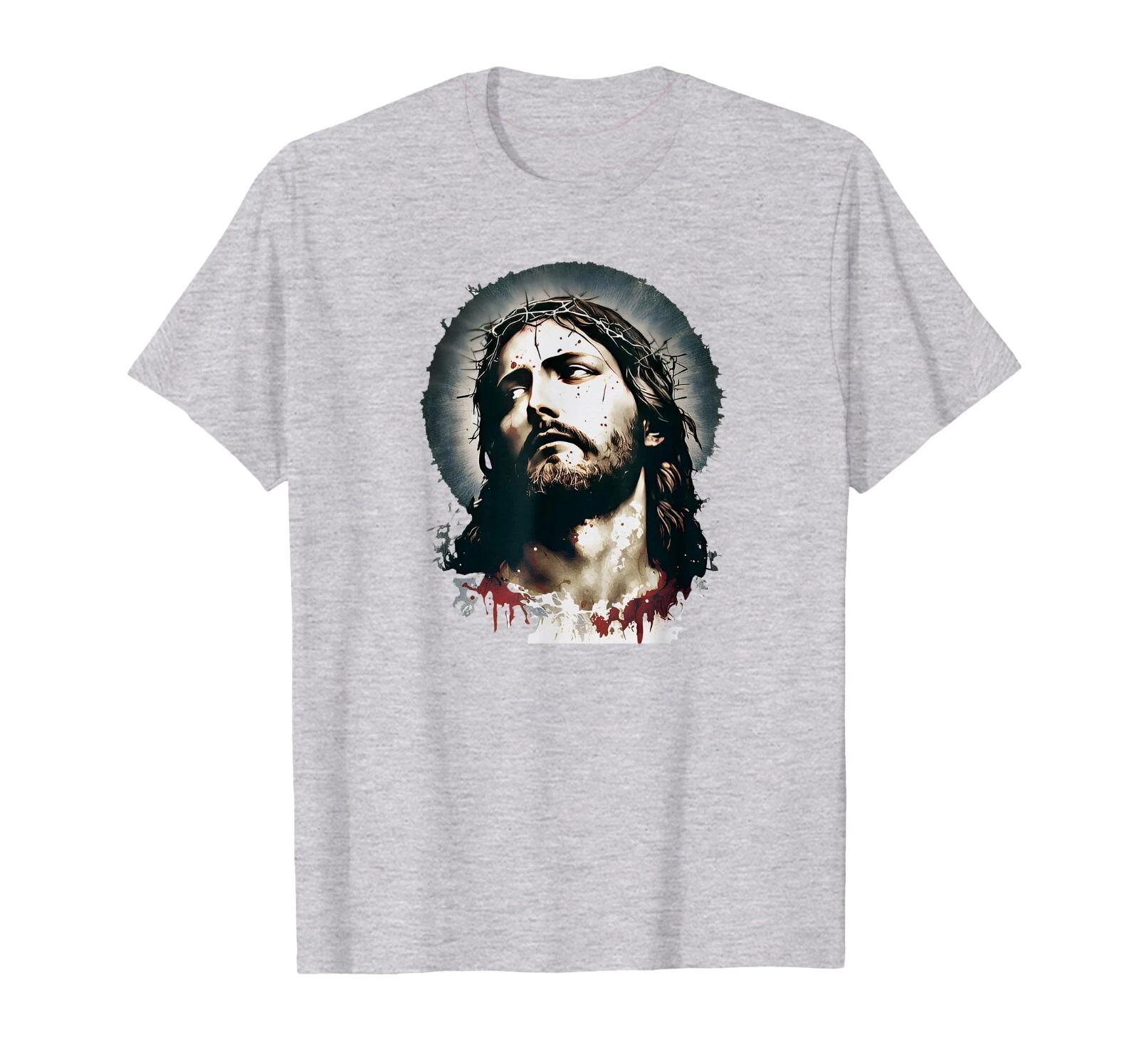 Christians Jesus, Jesus Christ Graphic Design T-Shirt Made In USA XL