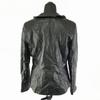 BELLUCCI Spanien Lammleder Rüschenkragen Jacke Damen M schwarz elegant(GEBRAUCHT)