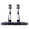 Wireless Dual Microphone Kit: KTV Singing, U Band Receiver, Infrared Frequency, Karaoke Home, Headset & Lavalier.