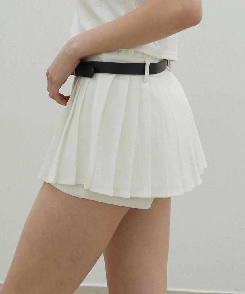 Hypernet Belted Pleated Skirt Pants [2 Colors]