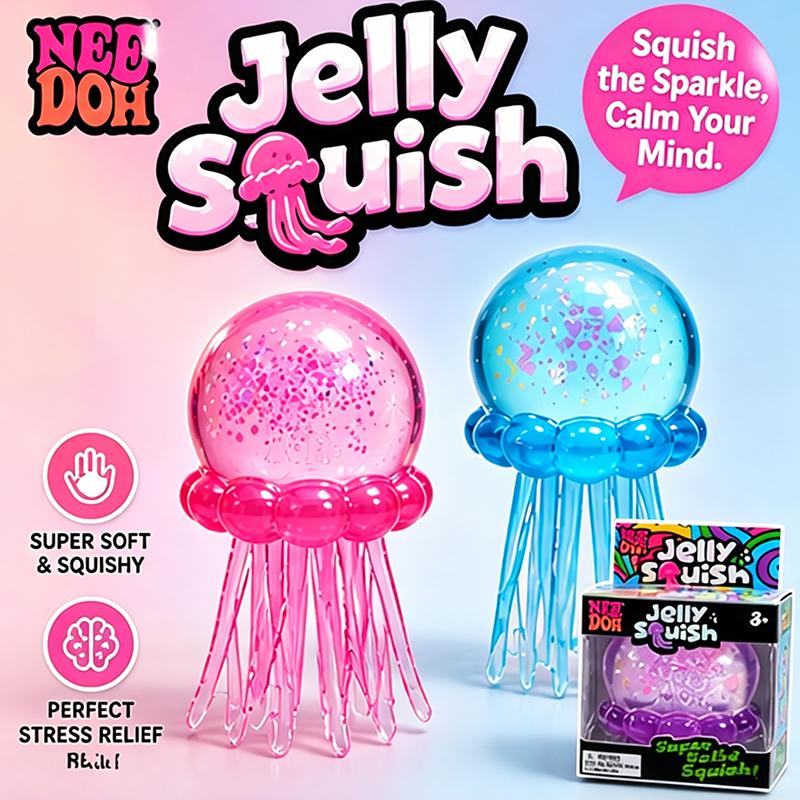 Topmix Popular Needoh Jellyfish Squishy Portable Soft Squeeze Sensory Toy Stress Relief Office Home Decompression Squeeze Fidget Toy
