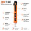 12-1000V Non Contact Voltage Tester Pen AC Detector Smart Breakpoint Finder for Home Outlet Wiring Electrician Repair Tool Use