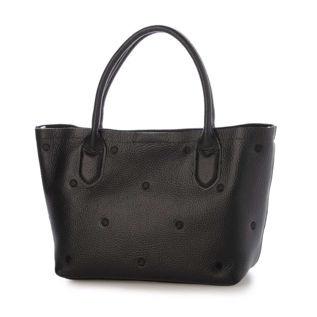

Cowhide Dot Embroidery 2-Way Tote Bag S