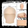 Halloween Bald Cap Costume Set with Beard, Sunglasses and Mustache for Adult Hip Hop Rapper Party