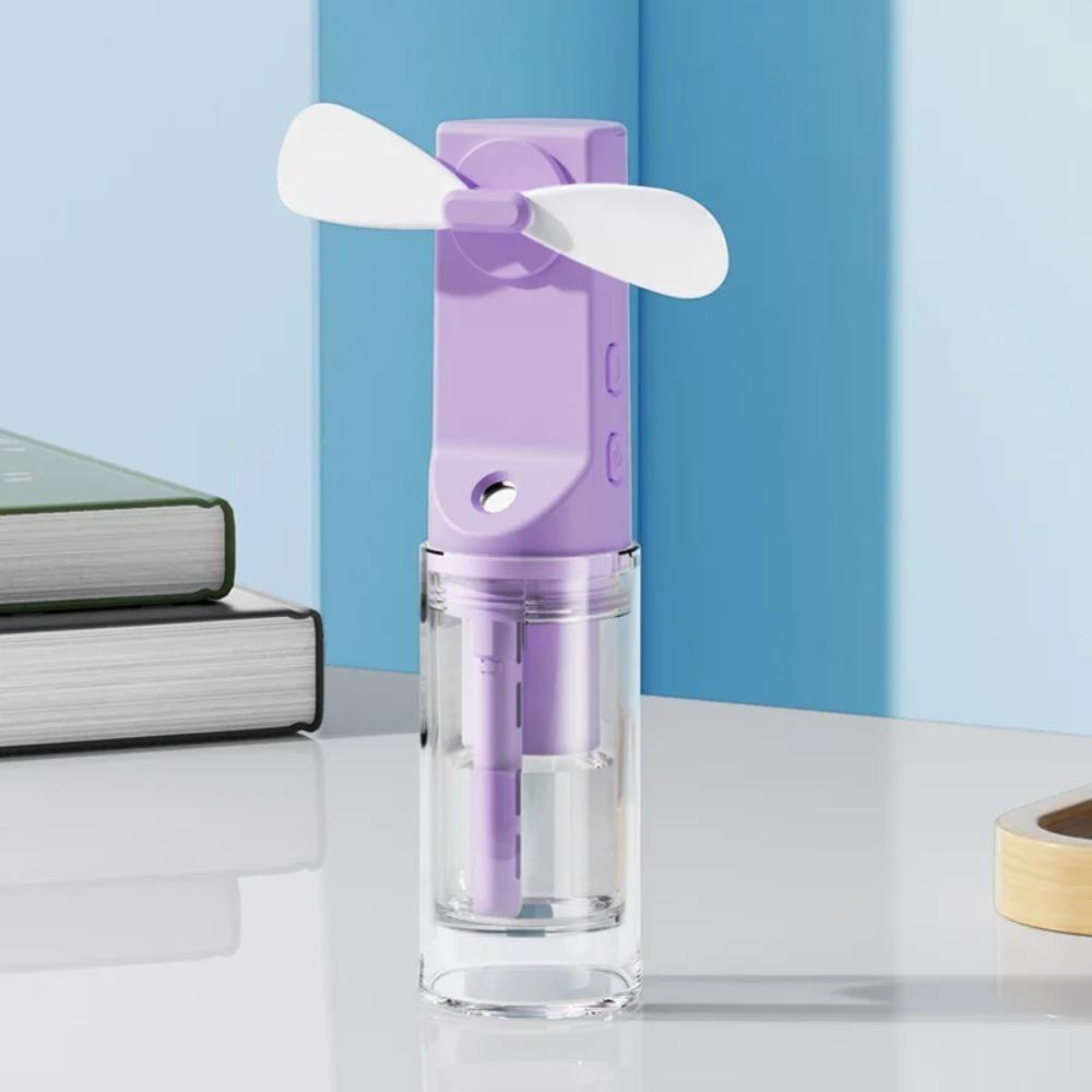2 In 1 Mini Water Spray Mist Fan Face Steamer Camping Cooling Fan  Dormitory