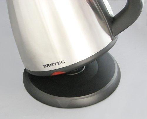 dretec Electric Kettle, Stainless Steel "Assam" Black, 1.0L, PO-110BK