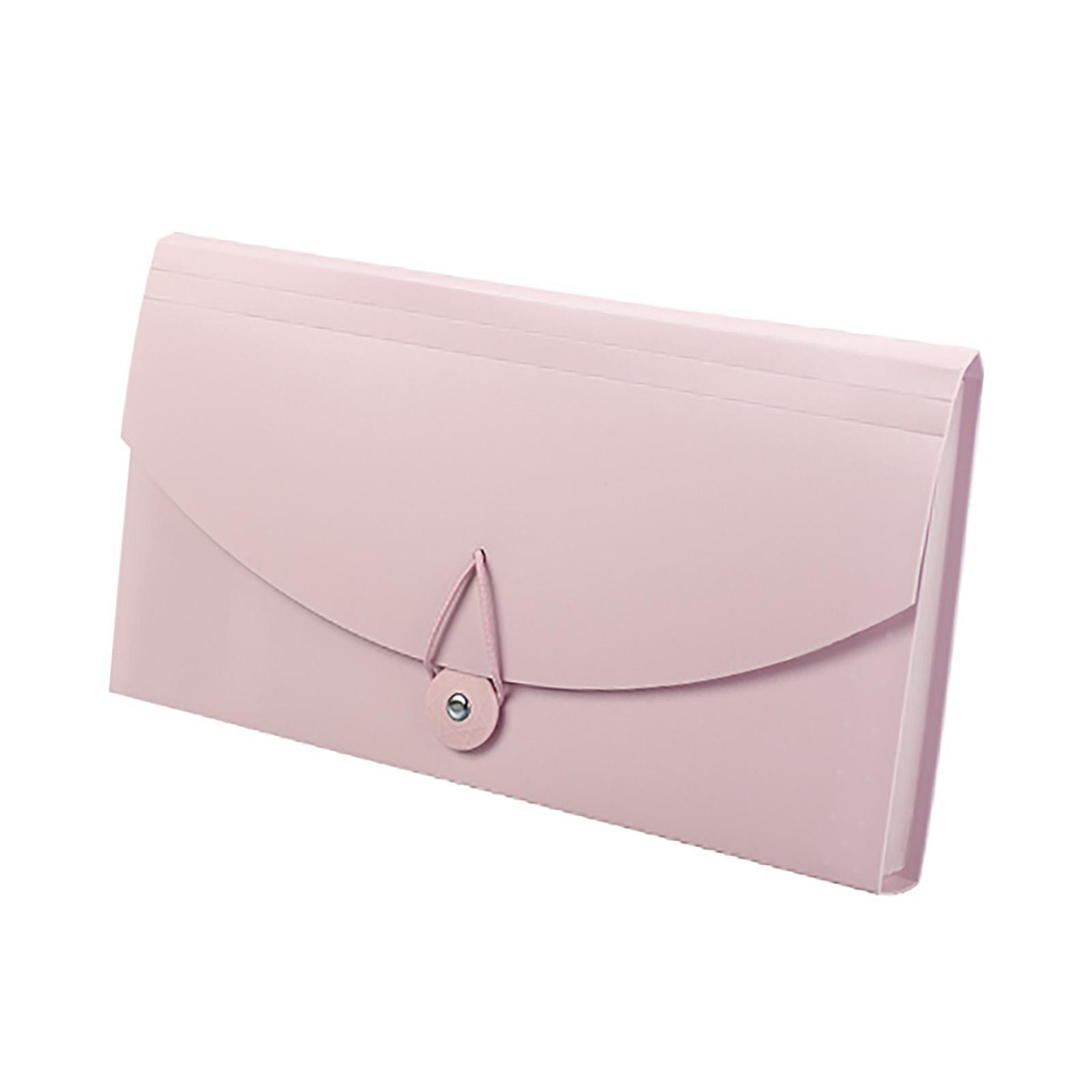 Расширяющаяся папка-файл с 13 карманами, профессиональная водонепроницаемая папка-файл для документов, счетов-фактур НДС розовый