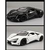 Modellino Auto Sportiva in Lega Lykan Hypersport Scala 1/24 Metallo Pressofuso Veicolo da Corsa Modellino Auto Suono e Luci Simulate Giocattolo per Bambini Regalo