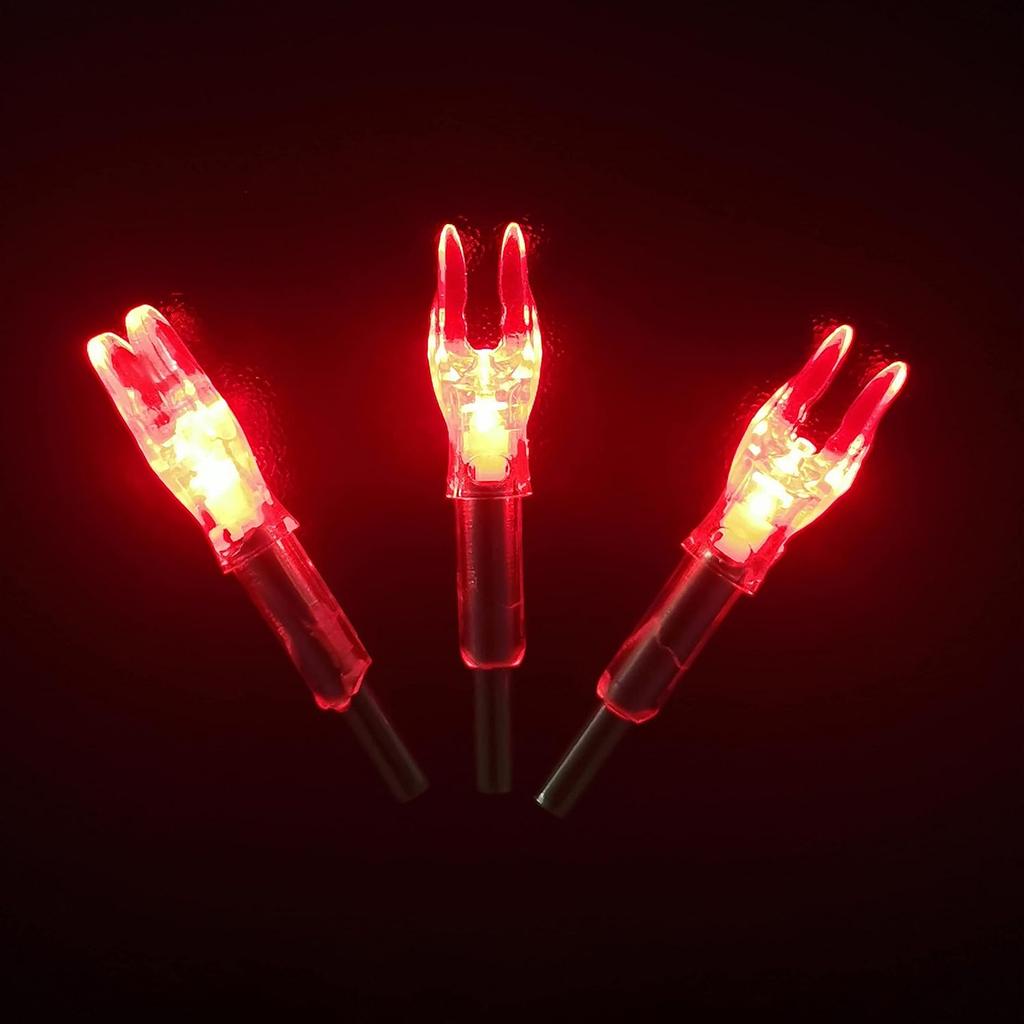 Arrow Nock X/5.2mm LED Nock Screwdriver Included, 6 PCS Universal Fit for Arrows with ID of .204".233".244" & .246"