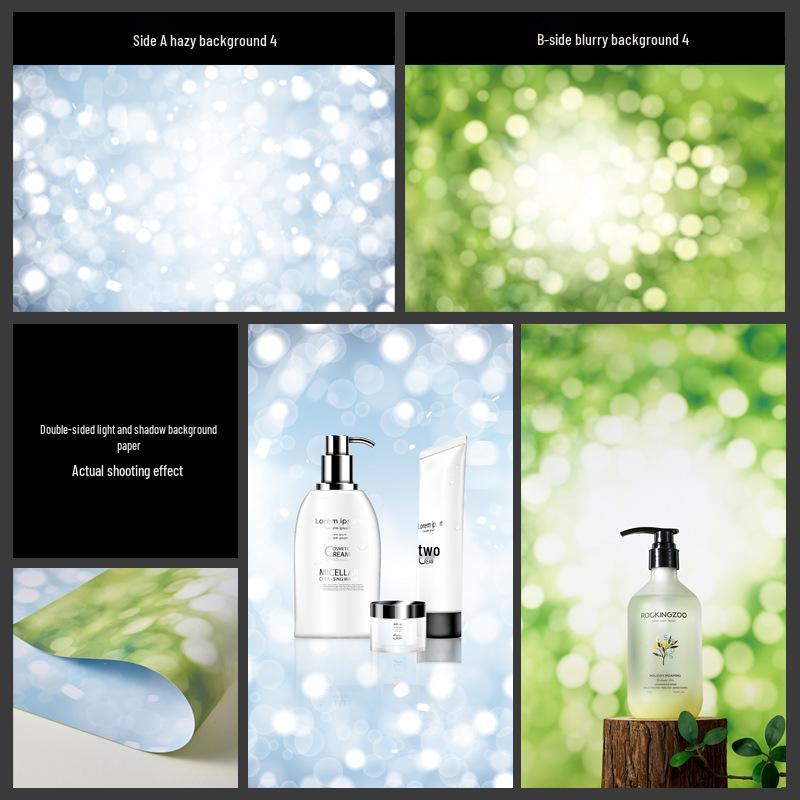 3D Double-Sided Tree Shadow Background Paper for Photography: Minimalist Prop for Cosmetics, Food, and Jewelry Still Life