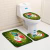 Christmas Bathroom Floor Mat Toilet Three-Piece Set