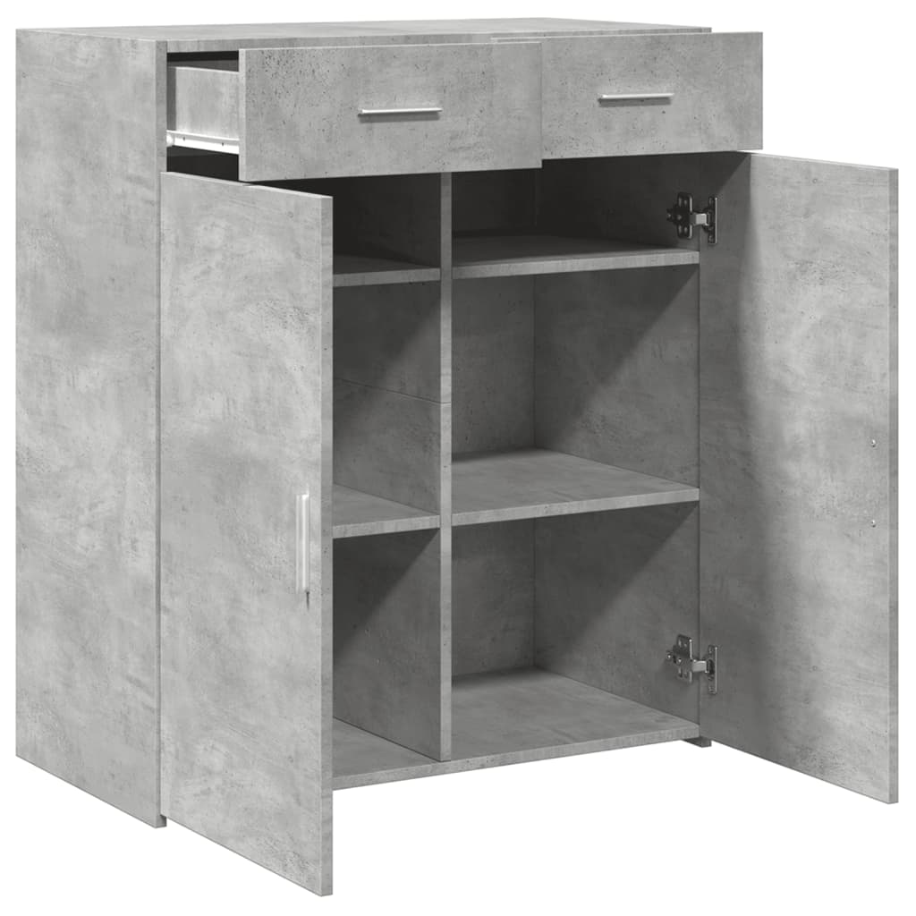 Vidaxl Szafka, Szarość Betonu, 80X42,5X93 Cm, Materiał Drewnopochodny