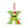 2D Christmas Ornaments, 26 Letters Flat Hanging Decorations for Holiday Decor