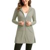 Women Hooded Loose Fit Sun Cardigan Long Sleeve Lightweight Casual Outerwear with Zipper Front Pockets for Daily Wear