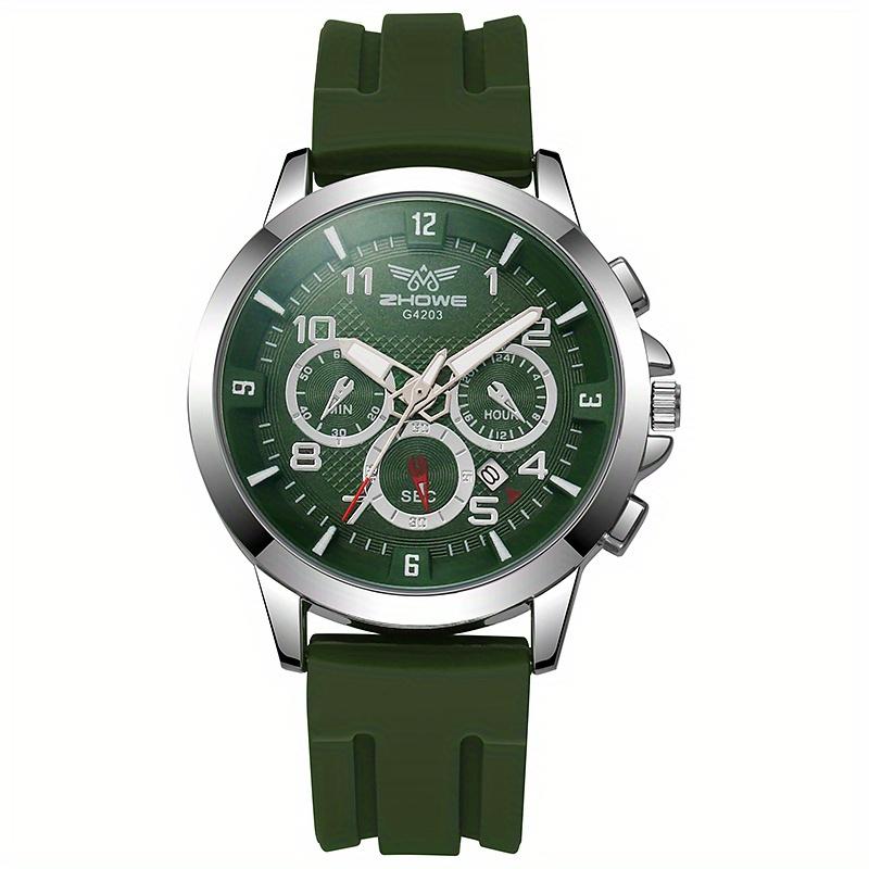 Fashion Men Wristwatch Luxury Original Man Watch Silicone Strap Sport Quartz Male Clock Gift