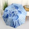 1pc Ocean Turtle Automatic Opening/Closing Folding Umbrella with 8 Ribs,Windproof Portable Sunshade Umbrella Holiday Gift Yy260401037