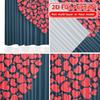 Set Of 2 Modern Flat Printing Heart Bloom Window Curtain Versatile Fabric Curtains Decorations Home Use Translucent Polyester