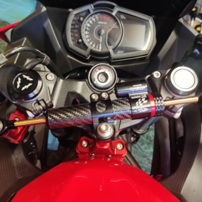 Motorcycle Accessories Aluminium Alloy Steering Damper Bracket Mounting Kit Compatible for Ninja400 2019 2020 2021 2022