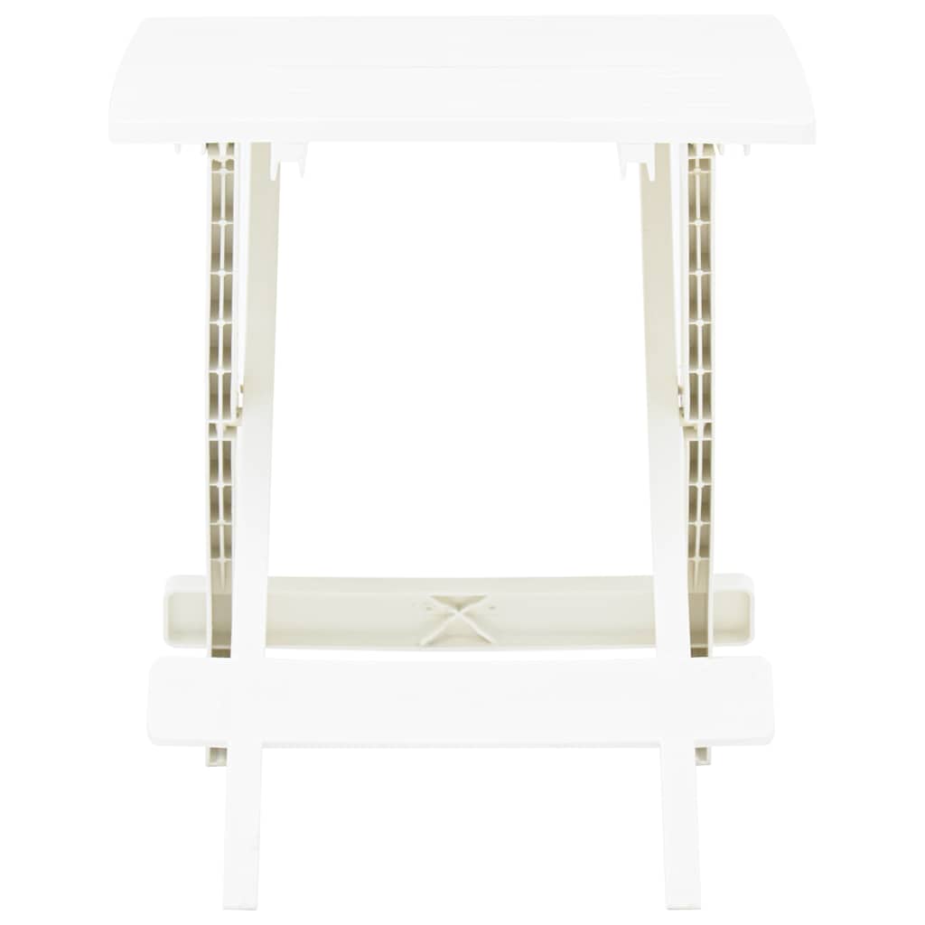 Foldable Garden Table White 45 X 43 X 50 Cm Plastic