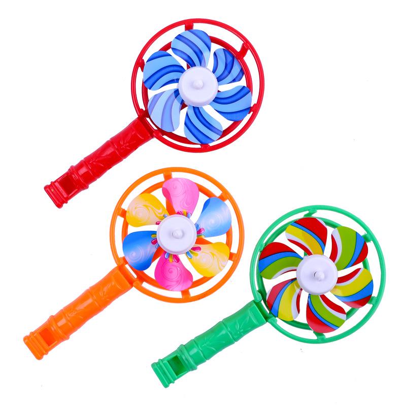10Pcs Colorful Whistle Pinwheel Game Toy Kids Birthday Party Favors Goodies Bag Pinata Filler Christmas Back to School Gifts