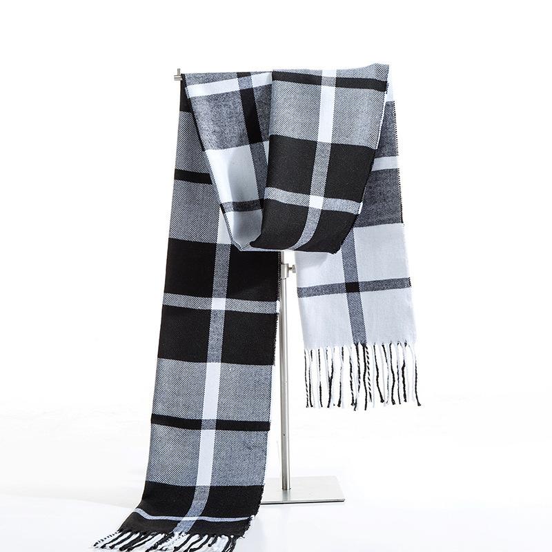 New Winter Cashmere Scarf Men'S Scarf Women'S Scarf Pure Cashmere Scarf Thick Genuine British Plaid