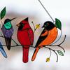Multicolor Birds A Wire High Stained Suncatcher Window Panel Bird Series