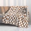 Checker Board Lattice Throw Blanket, Blue, Yellow, Green Pattern for Kids, Boys, Girls, Bed, Couch, Sofa, Soft, Birthday Gift